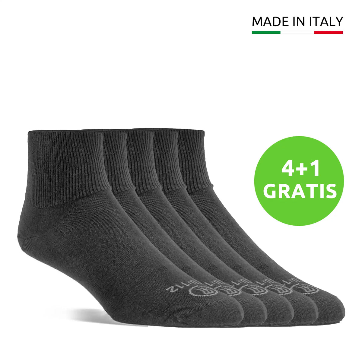 Knöchelsocken aus Merino Wolle | Schwarz